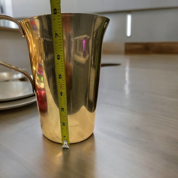 Aluminum Gold Pitcher & 6 Colorful Cups,Vintage,Vibrant,Pride, Retro MCM - Picture 11 of 16
